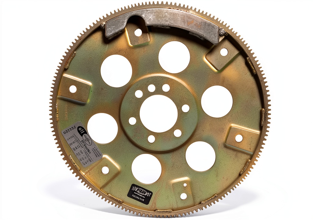 Installing PRW Power Flexplate for Big Block Chevy 454 Gen V/VI on a wooden workbench