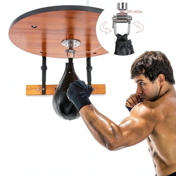 INNOLIFE Speed Bag Platform Adjustable Wood-3