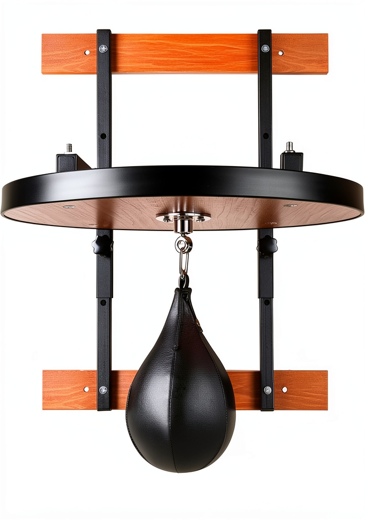 Speed bag platform installed in a home gym