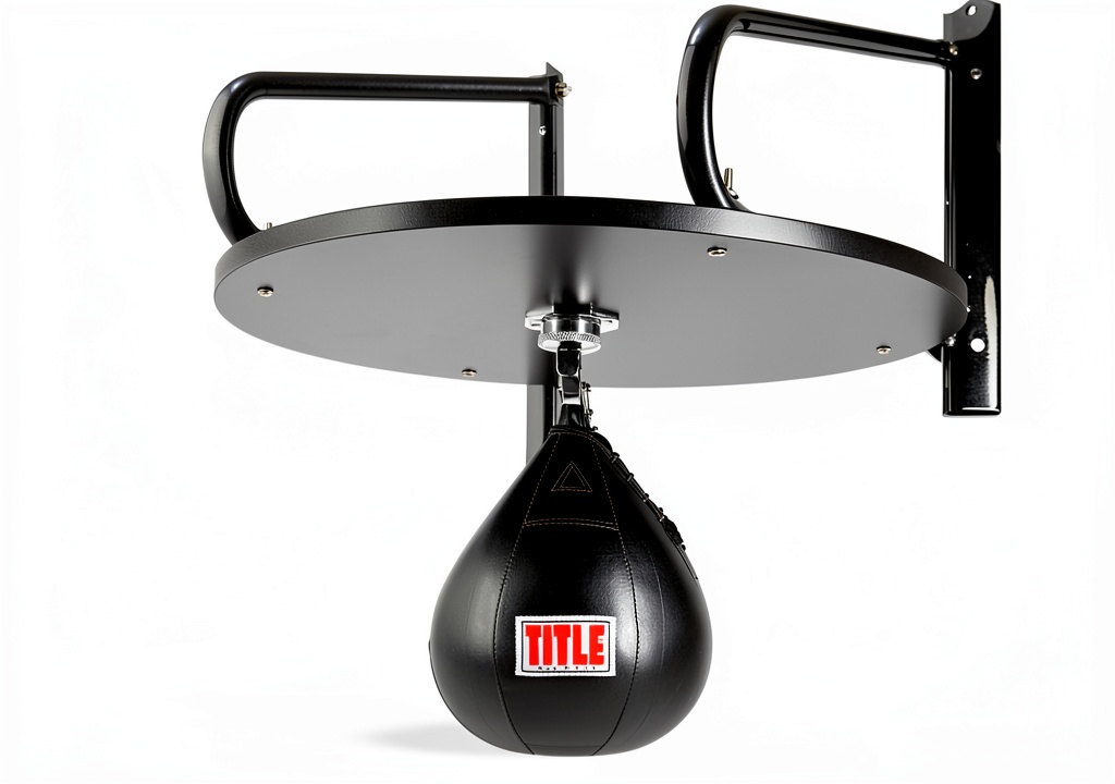 Title Boxing Speed Bag Platform installed in a home gym