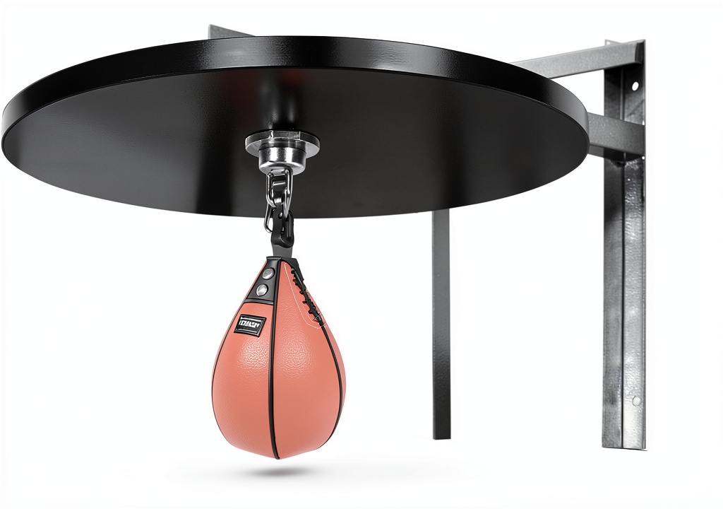 Ringside speed bag platform mounted in a gym setting
