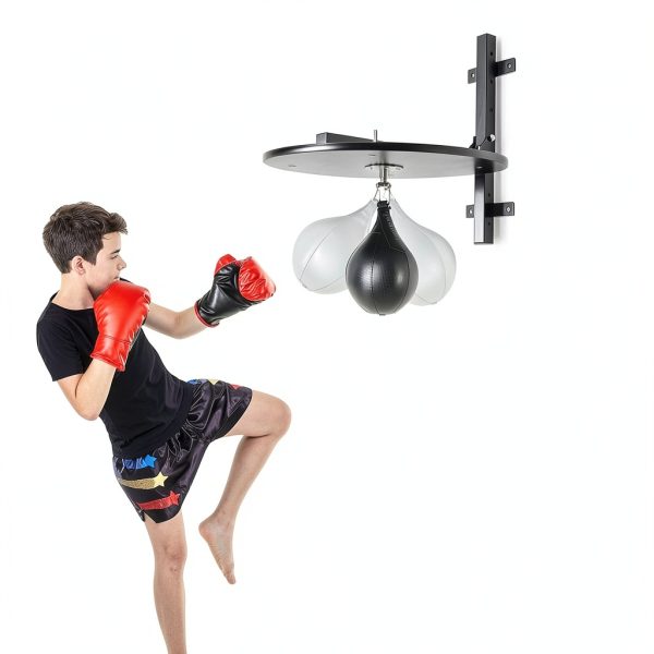 RibasuBB Speed Bag Platform Steel Wood PU Design-4